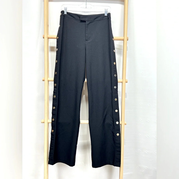 ROMEO AND JULIET COUTURE Black wide leg‎ snap side pants size M. - Picture 4 of 16